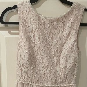 Speechless ‘Mabel’ Lace Sleeveless Gown in Blush
